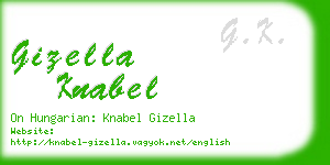 gizella knabel business card